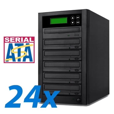 Bestduplicator Pro Hd Series - 5 Disques Cibles Externes Dvd/cd Duplicateur Intégré Disque Dur 500gb & 24x Brûleurs
