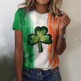 thumbnail image 2 of QIPOPIQ T-Shirts à Manches Courtes pour Femmes à Col Rond T-Shirts de la Saint-Patrick Hauts T-Shirt Shamrock T-Shirt Vert Tunique T-Shirts de la Saint-Patrick Imprimés T-Shirts à Col Rond pour Dames T-Shirts de Fête T-Shirts Graphiques Aubaines, 2 of 4