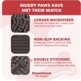 thumbnail image 3 of GFDYREE - Ultra Absorbent Microfiber Dog Door Mat, Durable, Quick Drying, Washable, Prevent Mud Dirt, Keep Your House Clean (Ash, Large) - 36 x 26 Inch, 3 of 7