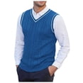 thumbnail image 2 of SHIXIAOO Male Knitted Vest Vest V Neck Sleeveless Padded Sweater Vest Open Cardigan plus Man Sweater for Men Sweaters for Men Cardigan Open Front with Hood Cropped Cardigan Sweaters for Men Sweaters, 2 of 8