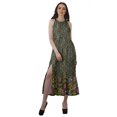 thumbnail image 1 of Moomaya Robe Longue Maxi de Fête pour Femmes en Rayonne Imprimée à Encolure Licou avec Fente avant, 1 of 4