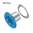 thumbnail image 3 of Unique Bargains 100PCS Grommets Eyelets 1/5 Inch (5mm) ID Hole Metal Self Backing Eyelet with Washers for Leather Blue, 3 of 7