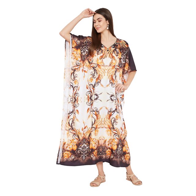 Oussum Caftan pour Femmes Robe Été Ample Décontractée Grande Taille Robe de Soirée Imprimée Caftan Long pour Dames Robes Élégantes en Ligne