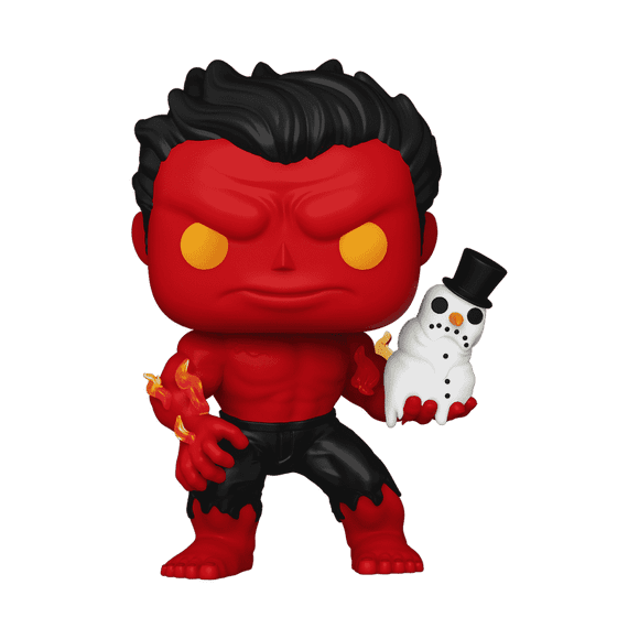 Funko Pop! Marvel: Red Hulk avec Snowman figurine en vinyle