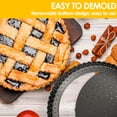 thumbnail image 3 of Gutsdoor 11 Inch Round Quiche Pan, Nonstick Tart & Quiche Dish with Removable Bottom for Easy Release, Fluted Pie Plate for Baking, Kitchen Essentials for Holiday Baking and Thanksgiving, 3 of 7