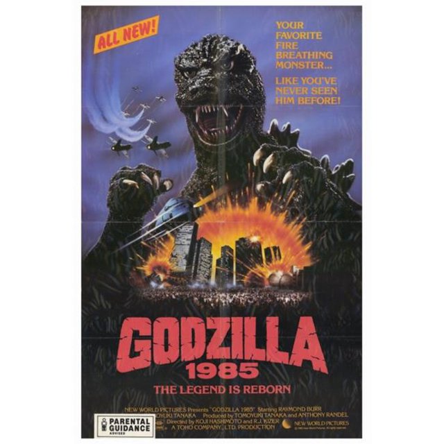 Pop Culture Graphics MOVGF3397 Godzilla Affiche de Film 1985, Impression, 27 x 40