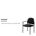 thumbnail image 4 of Flash Furniture Comfort Black Vinyl Stackable Steel Side Reception Chair with Arms, 4 of 5