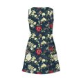 thumbnail image 5 of Ovzne Robes pour Femmes Robe d'Été Mode d'Été pour Femmes Imprimé Poche Sans Manches Robe à Col en V Robe pour Femmes Imprimée Liquidation, 5 of 5