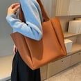 thumbnail image 4 of Becaristey Scratch-proof Handbags With Fine Stitching Wide Application Daily PU Bag Large Capacity Tote Bags brown, 4 of 6