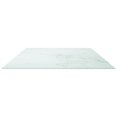 thumbnail image 2 of vidaXL Table Blanche 120x65 cm Verre Trempé 8mm avec Design Marbre, 2 of 3
