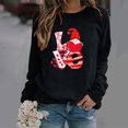 thumbnail image 2 of RKSTN Chandail pour Femmes Décontracté à Manches Longues Blouse à Imprimé de la Saint-Valentin Hauts Chandail Col Rond Coupe Ample Chandail, 2 of 4