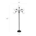 thumbnail image 4 of Simple Designs Lampadaire à col de cygne réglable à 5 lumières, 4 of 9
