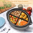 thumbnail image 4 of EASTIN 4 Pcs Silicone Slow Cooker Divider Liners for 6 QT Pot  Black, 4 of 8