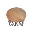 thumbnail image 2 of hometrends Copper Iron Table with Solid Wood Top, 2 of 2
