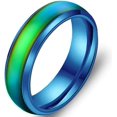 thumbnail image 1 of ORUYROP 4mm Stainless Steel Temperature Sensative Color Changing Wedding Band Mood Ring, 1 of 1