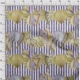 thumbnail image 4 of oneOone Rayon Olive Green Fabric Sea Shells Ocean Sewing Craft Projects Fabric Prints By Yard 56 Inch Wide, 4 of 4