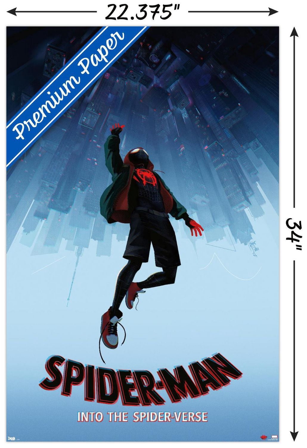 Marvel Spider-Man - Into The Spider-Verse Falling Wall Poster, 22.375" x 34"