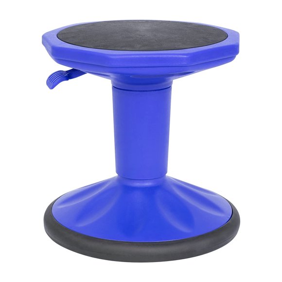 Flash Furniture Carter Adjustable Height Active Learning Stool for Classrooms Backless Wobble Stool with 360-Degree Swivel 14"" - 18"" H Blue