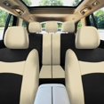 thumbnail image 3 of FH Group Light & Breezy Flat Cloth Car Seat Cover Set For Car Truck SUV Van Beige - Rear, 3 of 5