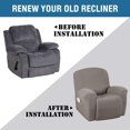 thumbnail image 3 of Super Stretch Recliner Couch Covers Chair Cover Form Fitted Non Slip Reclining Slipcovers for Standard Large Recliner, Soft Thick, 3 of 7
