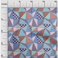 thumbnail image 2 of oneOone Velvet Light Blue Fabric Check Patchwork Craft Projects Decor Fabric Printed By The Yard 58 Inch Wide, 2 of 5