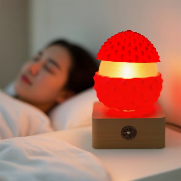 Chmadoxn Litchi - Lampe d'Ambiance de Chevet en Forme - Tactile - Petite Lampe de Table à Commande pour Chambre Lampe d'Ambiance de Chevet