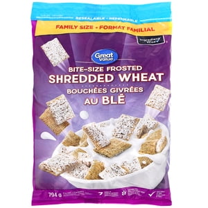 Great Value Bite-Size Frosted Céréales de froment écrémé