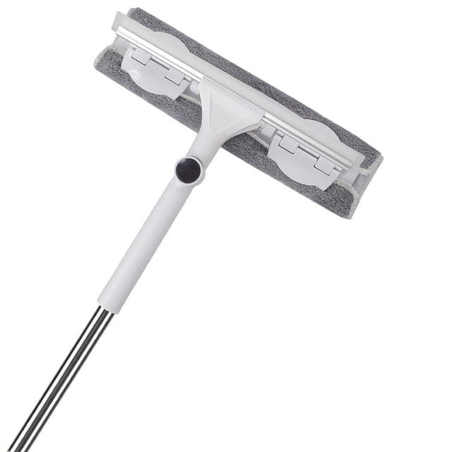Agiferg Window Cleaner 2 In 1 Rotatable Window Cleaning Tool Kit With Extension Pole, Telescopic Window Washing Equipment With Head For Indoor/Outdoor Car Glas