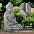 thumbnail image 4 of Sunjoy Buddha Statue 20 in. Gray Decorative Buddha Garden Décor Statue, 4 of 6