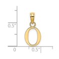 thumbnail image 3 of Diamond2Deal 14K Yellow Gold Block Letter O Initial Pendant for Women, 3 of 6