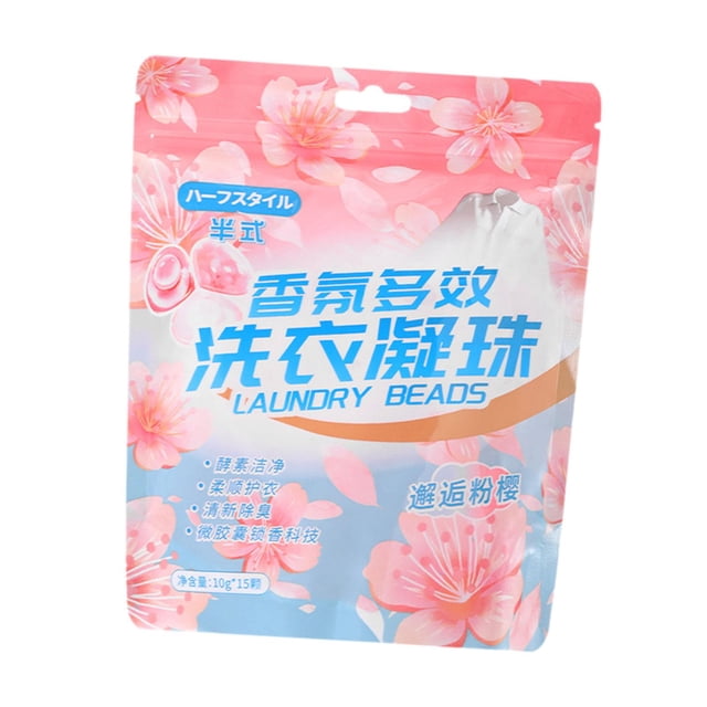 DOLITY Capsule de Détergent Liquide pour Lessive 3 en 1 Capsules de Lessive Liquide Concentrée Cerise Sac de 15 Pcs