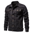 thumbnail image 1 of Veste en Denim Homme Mode Décontractée Veste en Denim Extérieur Veste à Simple Boutonnage Veste de Travail, 1 of 3
