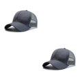 thumbnail image 4 of Baohd Mâle 3D Broderie Snap-back Chapeau à la Mode Réglable Sangle Protection Solaire Respirante Confortable Gris 2Set, 4 of 6