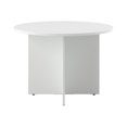 thumbnail image 3 of 42W Round Conference Table with Wood Base in White - Engineered Wood, 3 of 7
