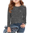 thumbnail image 1 of Plebaso Chemises à Manches Longues Imprimé Filles Garçons Col Rond Blouses Décontractées Mode Enfants Hauts Habillés pour Fête, 1 of 6