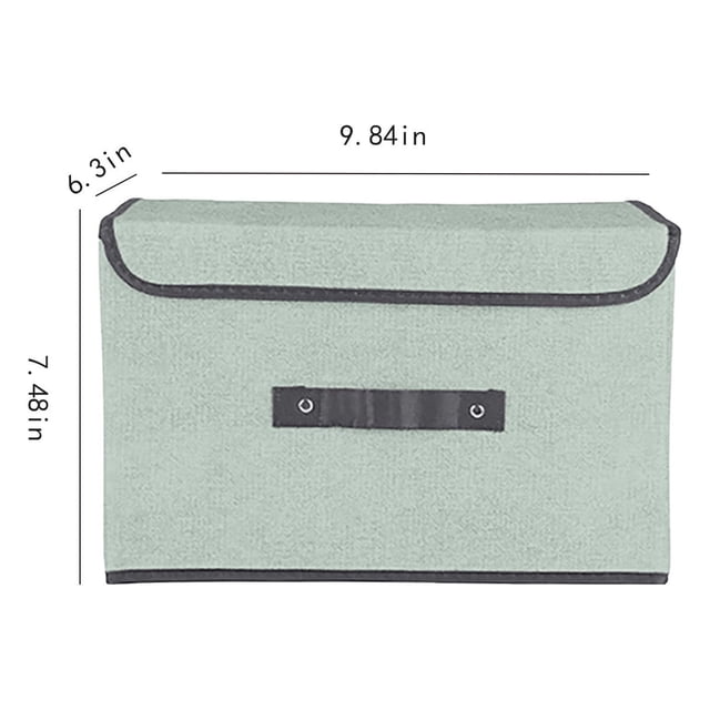 Room Storage and Organization Bedroom Foldable Storage Box with Lid 2Pcs (Large + Small) Fabric Storage Box with Lid, Closet Storage Box, Room Organization, Office Storage, Toy Storage