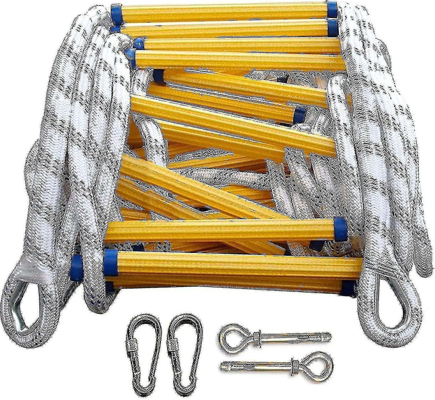 Born Pretty 5m Fire Escape Ladder, Flame Resistant Fire Escape Rope Ladder Safety Escape Ladder Emergency Fire(rui)