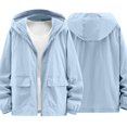 thumbnail image 4 of BiZtdJrK Veste à Capuche Zippée d'Été pour Hommes Pêche Manches Longues Protection Solaire Chandails à Capuchon Ample Décontractée Légère Hauts d'Extérieur Bleu G Cadeaux pour Hommes, 4 of 9