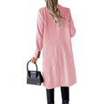 thumbnail image 3 of LUXUR Manteau Femme Double Boutonnage Automne Rose 3TG, 3 of 3