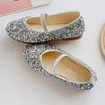 thumbnail image 3 of Children Princess Girls Dance Leather Shoes Sequined Soft Bottom Baby Shoes, 3 of 9