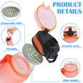 thumbnail image 3 of 32 oz Plastic Water Bottle with Time Marker and Wide Mouth Lid  Orange, 3 of 8