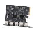 thumbnail image 2 of Tapez une Carte Adaptateur PCIe 4X, Stable USB 3.2 Gen 2 PCIe Card 5 Ports pour, 2 of 7