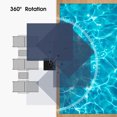 thumbnail image 3 of PURPLE LEAF 10 x 13FT Deluxe Rectangular Patio Umbrella, Large Offset Cantilever Umbrella with 360° Rotation, Navy Blue, 3 of 13
