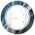 thumbnail image 1 of Designart 'Splash Blue Indigo' Modern Round Wall Mirror - Triple C 32x32, 1 of 4