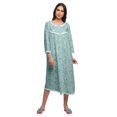 thumbnail image 1 of Moomaya Chemise de Nuit Boutonnée en Coton Imprimé pour Femmes, Robe de Nuit d'Allaitement, 1 of 5