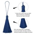 thumbnail image 3 of Unique Bargains 6.5' Silky Bookmark Tassels with Loop for DIY Craft Accessory, 8Pack Dark Blue, 3 of 5