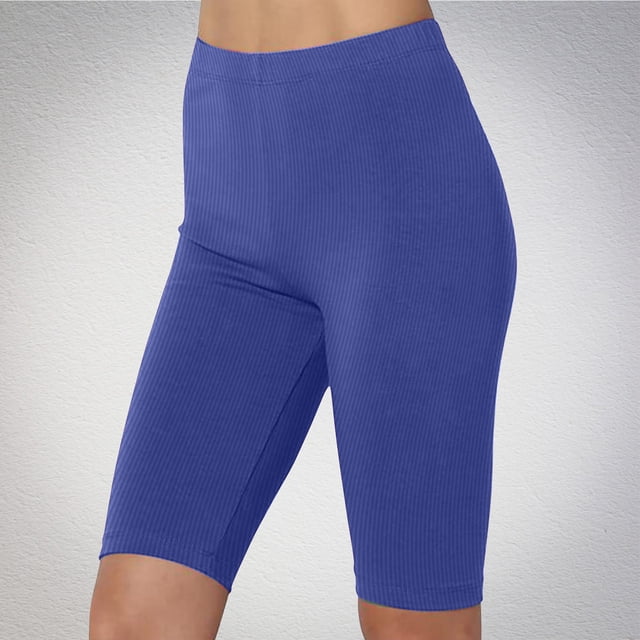 Ensembles Haut et Short pour Femmes, Taille Élastique, Été, Uni, Décontracté, avec Sortie, Demi-Shorts