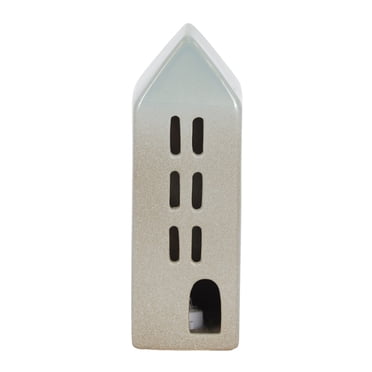 HOLIDAY TIME 8 IN Tall Ceramic Lighted House Tabletop Decor, 90% Ceramic 10% Electronic Components LED Christmas Village Decoration
