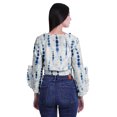 thumbnail image 2 of Moomaya Printed Womens Crop Top Wrap Style Top Wear Ruffle Long Sleeve Casual Summer Blouse, 2 of 5