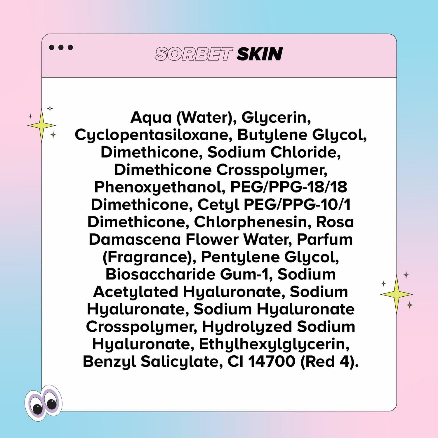 Skin Proud - Sorbet Skin - Gelee Hydratante Quotidienne, Sans Huile, 100% Vegan (50ml)
